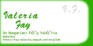 valeria fay business card